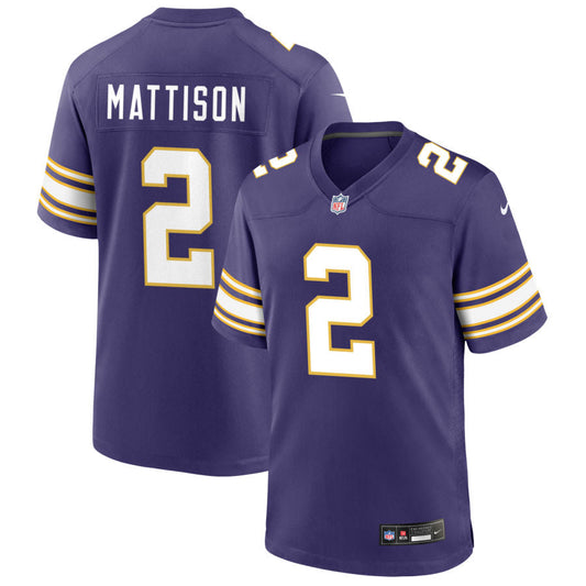 Alexander Mattison Minnesota Vikings Nike Classic Game Jersey - Purple