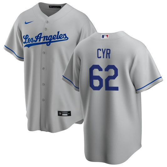 Tyler Cyr Los Angeles Dodgers Nike Road Replica Jersey - Gray