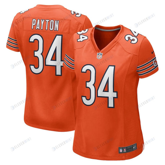 Walter Payton 34 Chicago Bears Women Retired Jersey - Orange