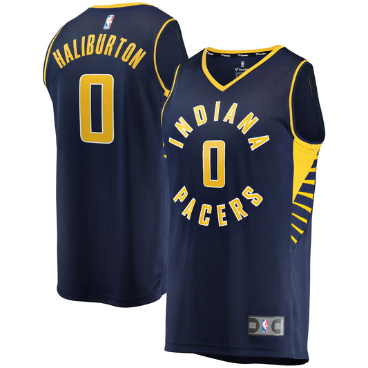 Tyrese Haliburton Indiana Pacers Fanatics Branded Fast Break Replica Jersey - Icon Edition - Navy