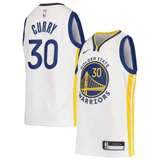 Youth Golden State Warriors Steph Curry Association Jersey - White