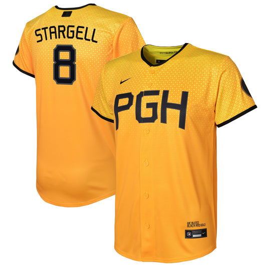 Willie Stargell Pittsburgh Pirates Nike Youth 2023 City Connect Replica Player Jersey - Gold