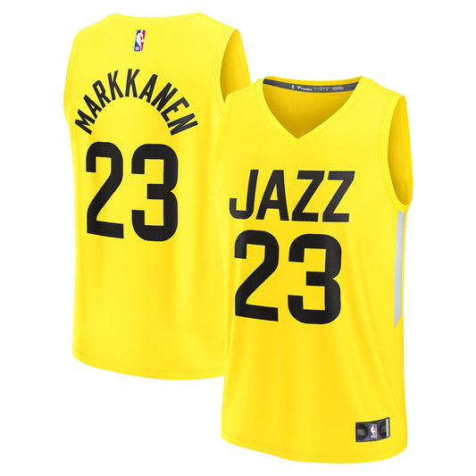 Youth Utah Jazz Lauri Markannen Icon Edition Jersey - Yellow