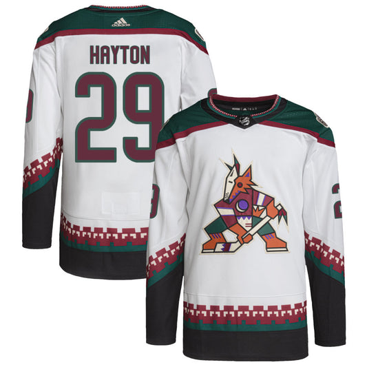 Barrett Hayton Arizona Coyotes adidas Primegreen Authentic Pro Jersey - White