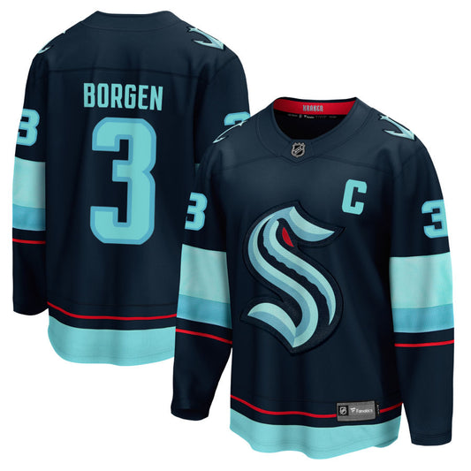 Will Borgen Seattle Kraken Fanatics Branded Home Breakaway Jersey - Navy