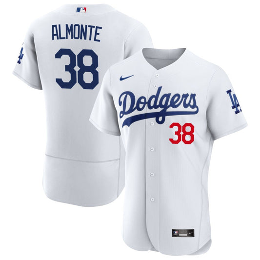 Yency Almonte Los Angeles Dodgers Nike Home Authentic Patch Jersey - White